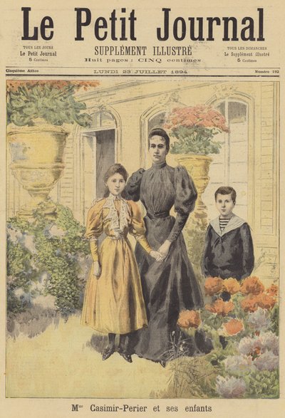 Helene Casimir-Perier and her children by French School